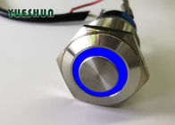 Podświetlany przełącznik przyciskowy 16 mm, aluminiowy przełącznik wciskany ze stali nierdzewnej