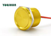 Aluminiowy piezoelektryczny przycisk NO Lampa 25 mm 24VAC 100mA Żółty korpus