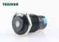 Chiny Aluminiowy metalowy przełącznik przyciskowy Niebieska czerwona kropka Typ LED Świeci 1NO 1NC eksporter