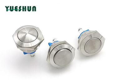 Chiny Chwilowy przełącznik wciskany ze stali nierdzewnej 19 mm Normalnie otwarty zacisk ze stopu srebra fabryka