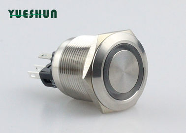 Chiny Wodoodporny zatrzaskowy podświetlany przycisk LED, metalowy 6-stykowy przełącznik wciskany dystrybutor