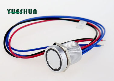Chiny Podświetlany przycisk piezoelektryczny z podświetleniem LED, przycisk chwilowy 19 mm fabryka