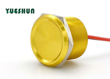 Chiny Aluminiowy piezoelektryczny przycisk NO Lampa 25 mm 24VAC 100mA Żółty korpus fabryka